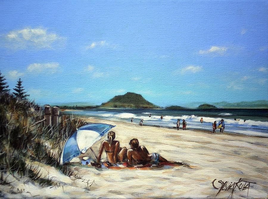 Papamoa Beach 231109 Painting by Sylvia Kula