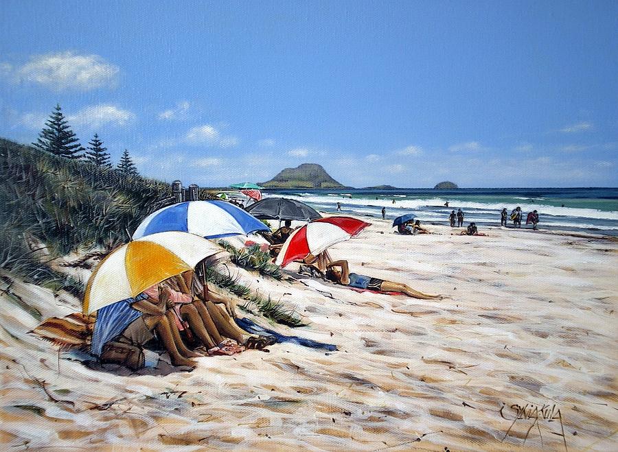 Papamoa Beach 250109 Painting by Sylvia Kula