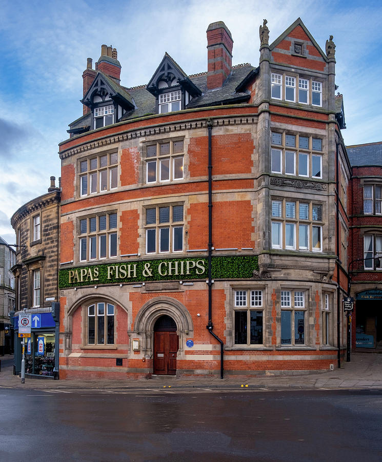 Papas Fish And Chips Whitby Mixed Media by Smart Aviation | Fine Art