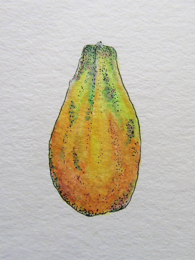 Hand drawn set of papaya. Black-white vector sketch Stock Vector by  ©airin.dizain 265893134