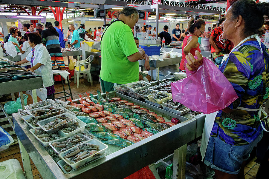 Papeete Fish Market Photograph by Heidi Fickinger