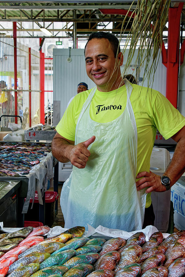 Papeete Fish Vendor Photograph by Heidi Fickinger