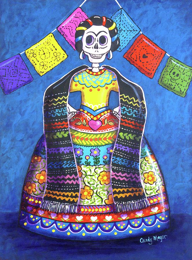 Papel Picado Frida Painting by Candy Mayer