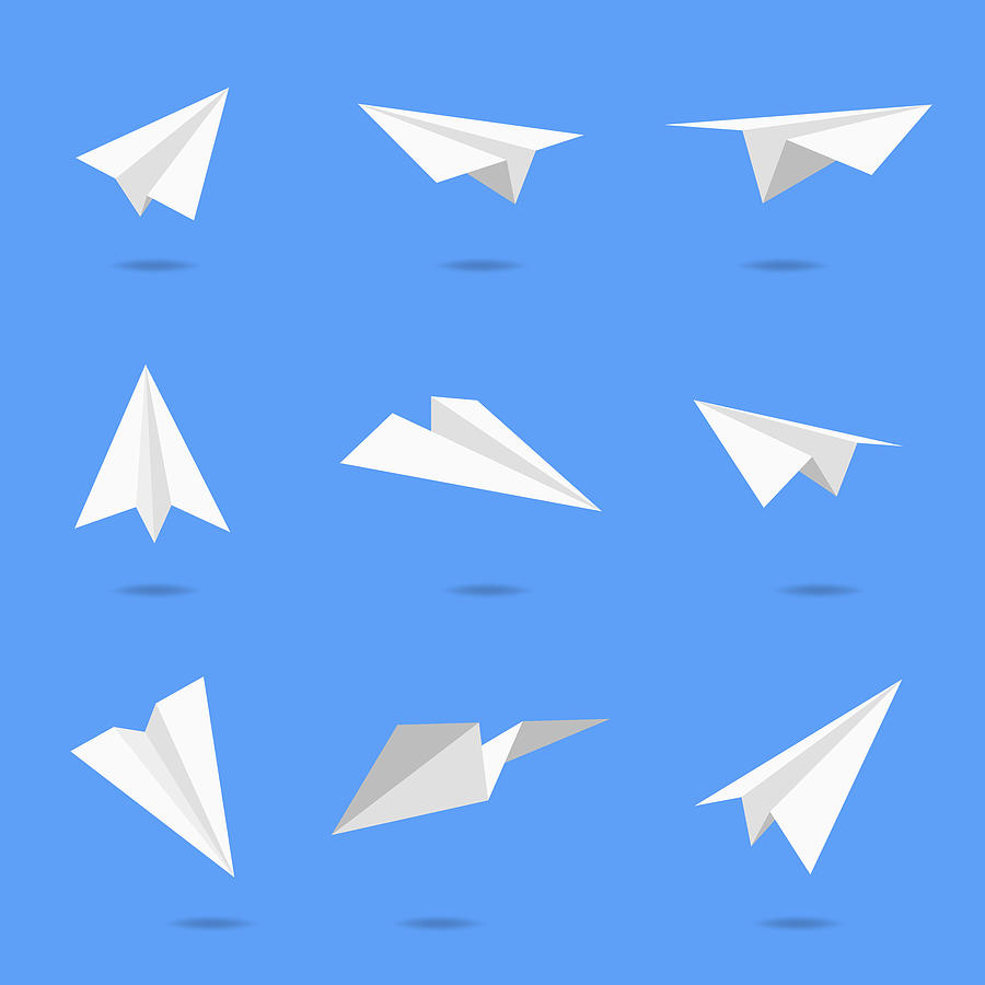 Paper airplanes designs Drawing by Calvindexter
