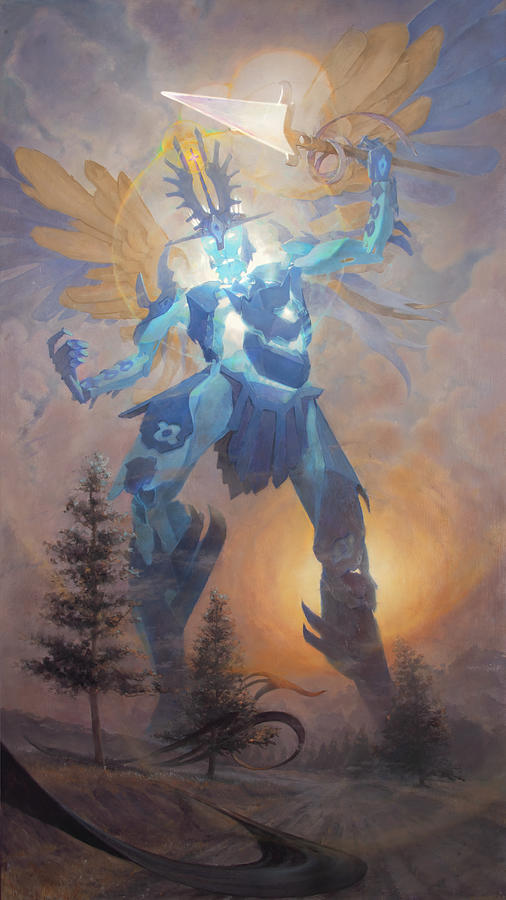 Paper Archangel Painting by Guy Kinnear