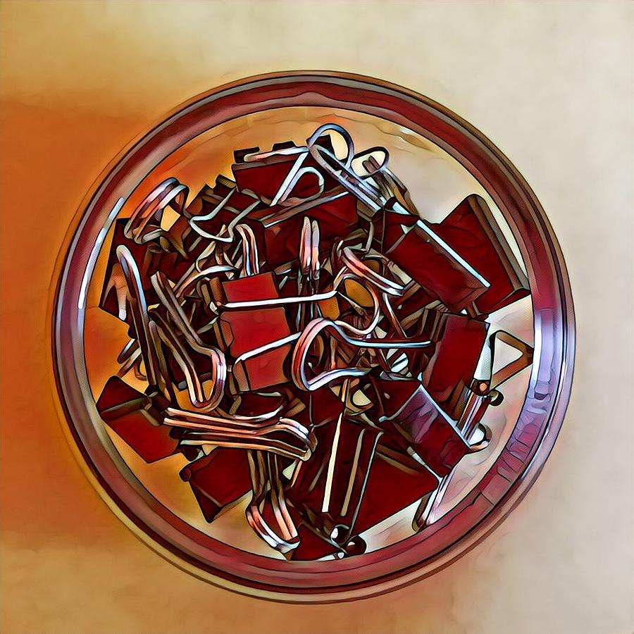 Paper Clip Abstract Photograph by Jerry Abbott
