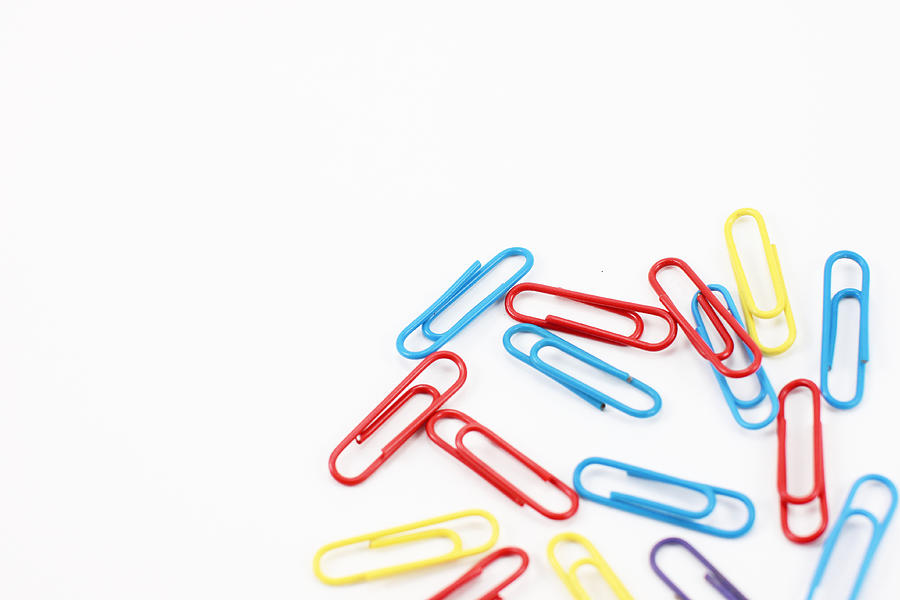 Paper clips Photograph by Soraluk