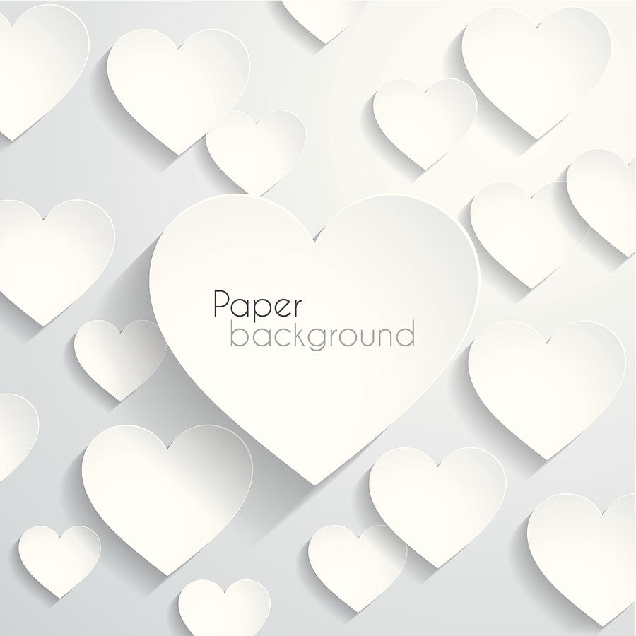 Paper heart Background Drawing by Bgblue