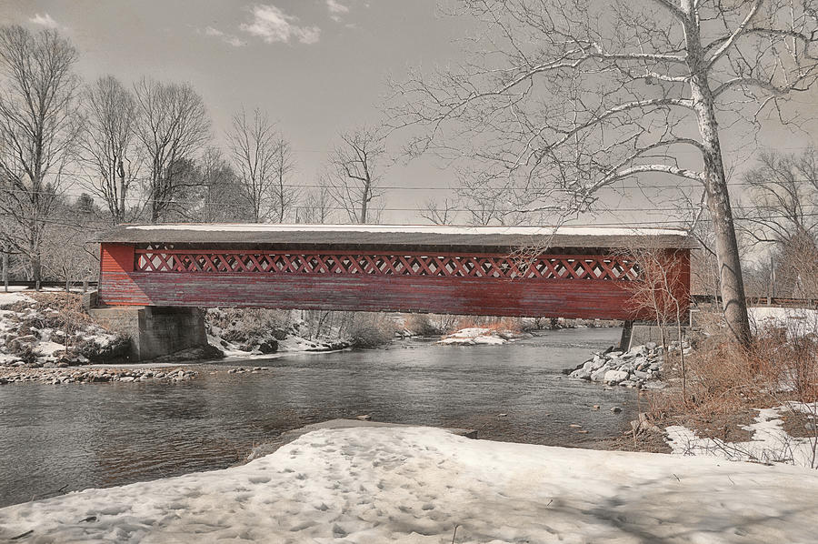 Bridge Photograph - Paper Mill Village Bridge by Jamart Photography