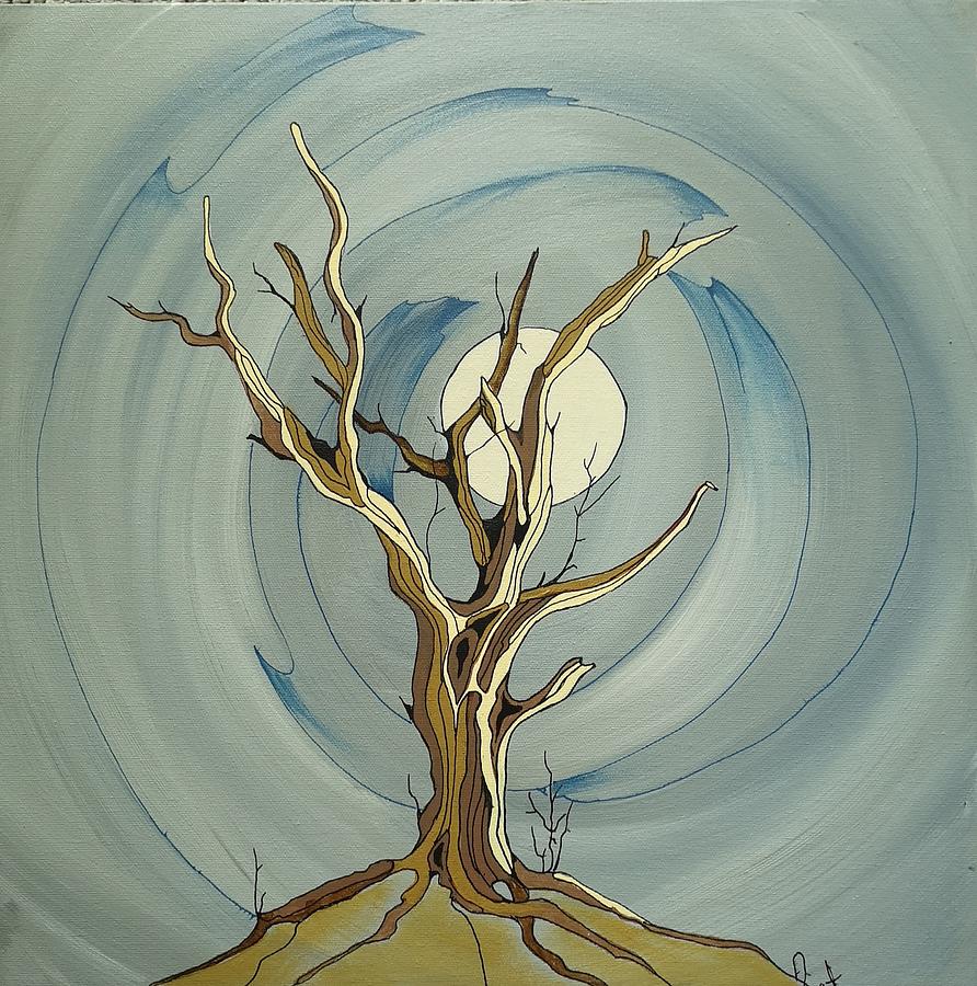 Paper Moon SOLD Painting by Pat Purdy