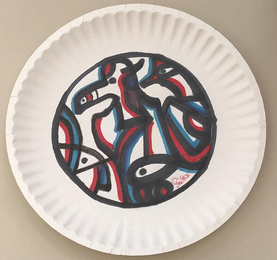 Paper Plate 2 Mixed Media By Jean Jacques Stephen Alexis Fine Art America