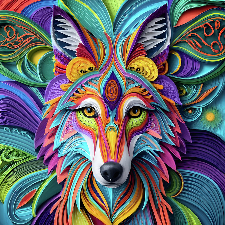 Paper Wolf Digital Art by Dustin Payne - Fine Art America