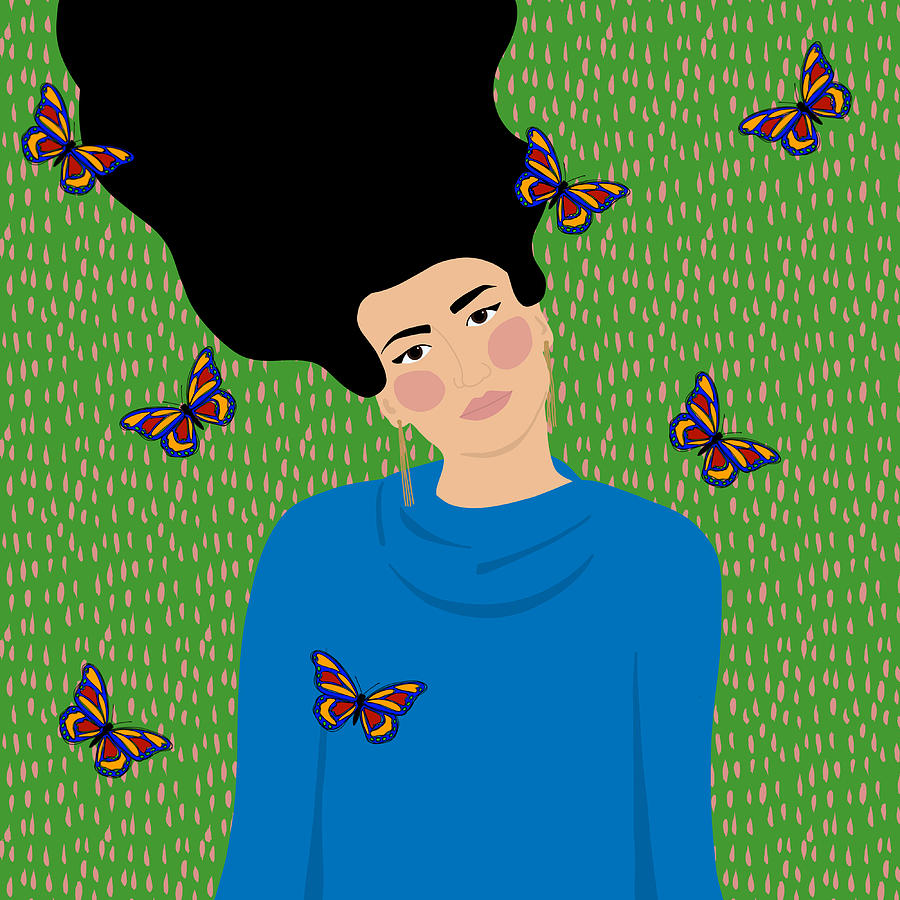 Papillon Digital Art by Nancy Levan