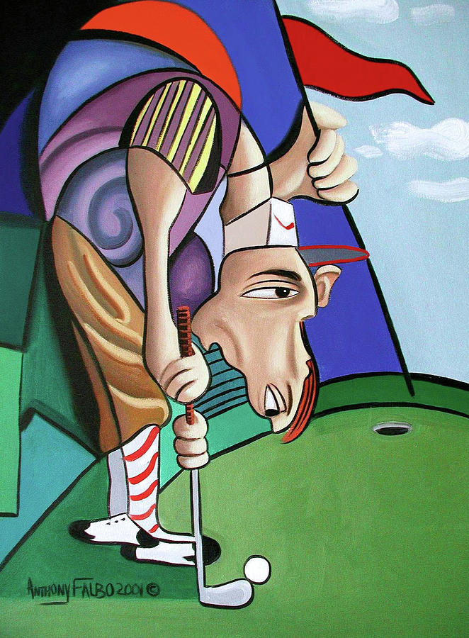 Sports Painting - Par For The Course by Anthony Falbo