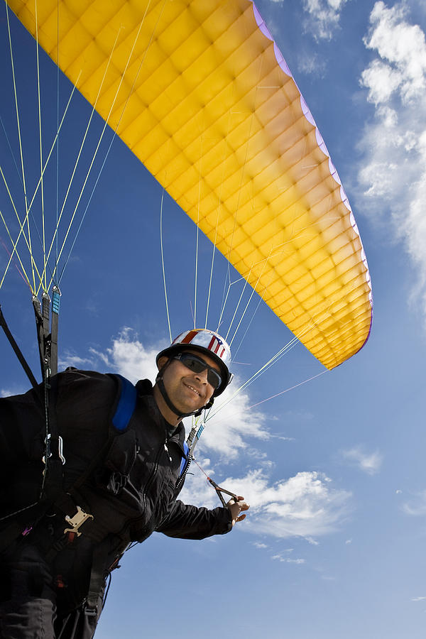 Para-glider at Take-off Photograph by BirdofPrey Para-glider at Take-off Photograph by BirdofPrey