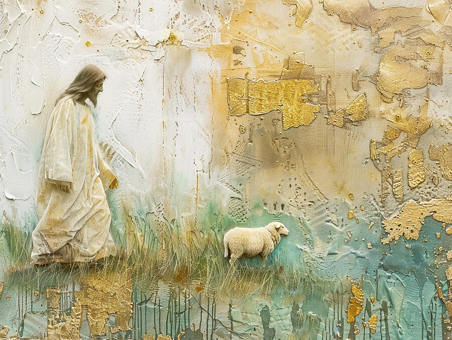 Parable Of The Lost Sheep Painting by Miki De Goodaboom - Fine Art America