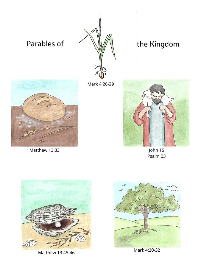 Parables of the Kingdom Color Poster Vertical Painting by Joan Bratt ...