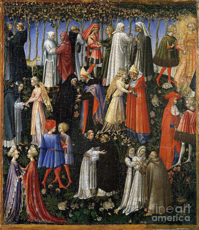 Paradise, 1445 Painting by Giovanni di Paolo