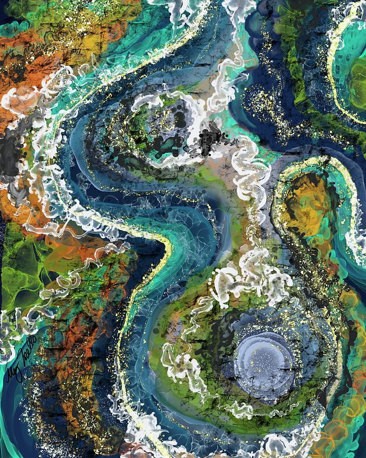 Paradise Agate Painting by Megan Torello