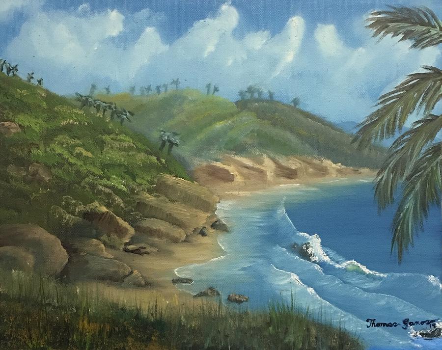 Paradise Beach  Painting by Thomas Janos