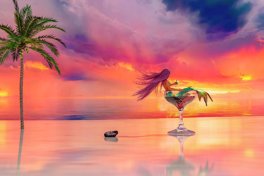 Sunset Digital Art - Paradise by Betsy Knapp Sunset Digital Art - Paradise by Betsy Knapp