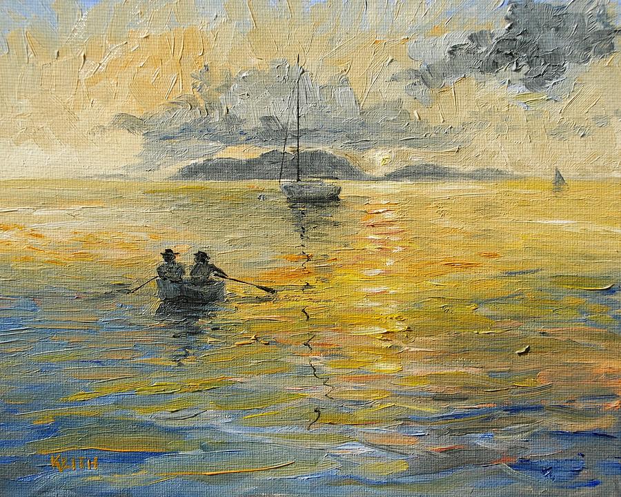 Sunset Painting - Paradise Evening by Keith Wilkie