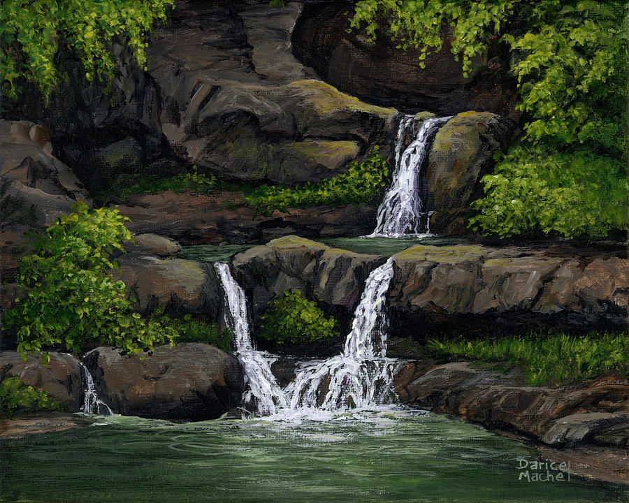 Paradise Falls Painting by Darice Machel McGuire