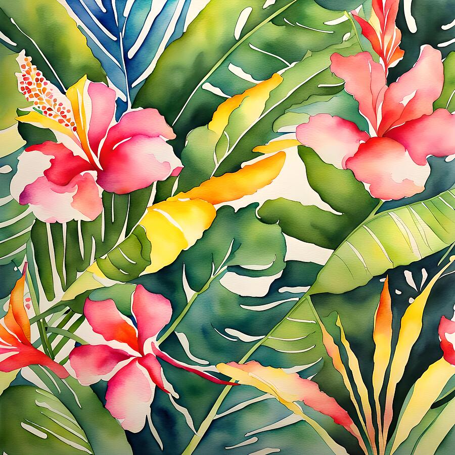 Flower Digital Art - Paradise In Bloom by Danta Albers