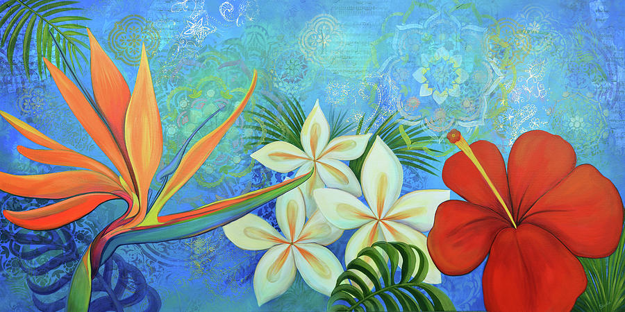 Paradise In Bloom I Painting