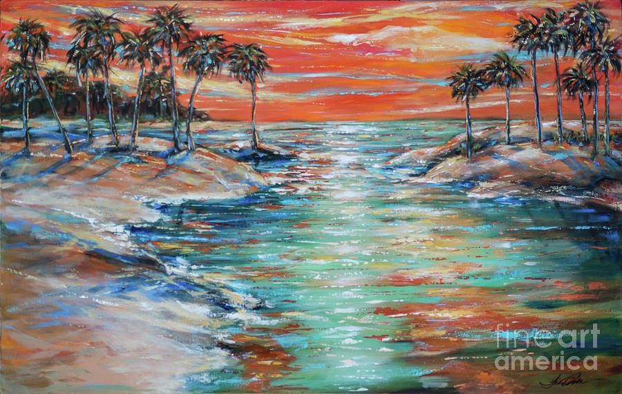 Paradise Lagoon Painting by Linda Olsen