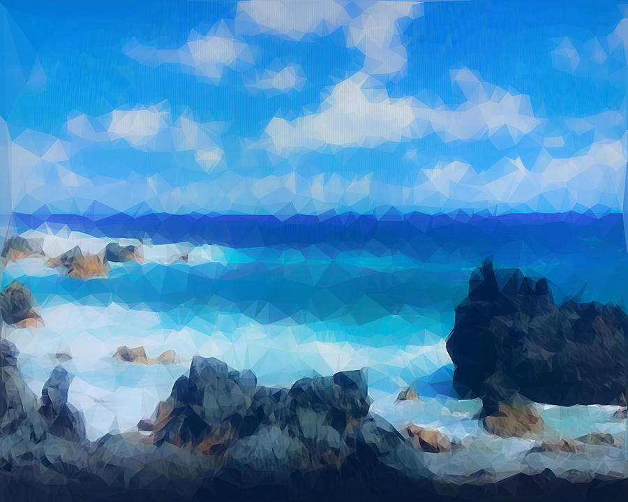  Paradise of Blue Ocean Digital Art by Gayle Price Thomas