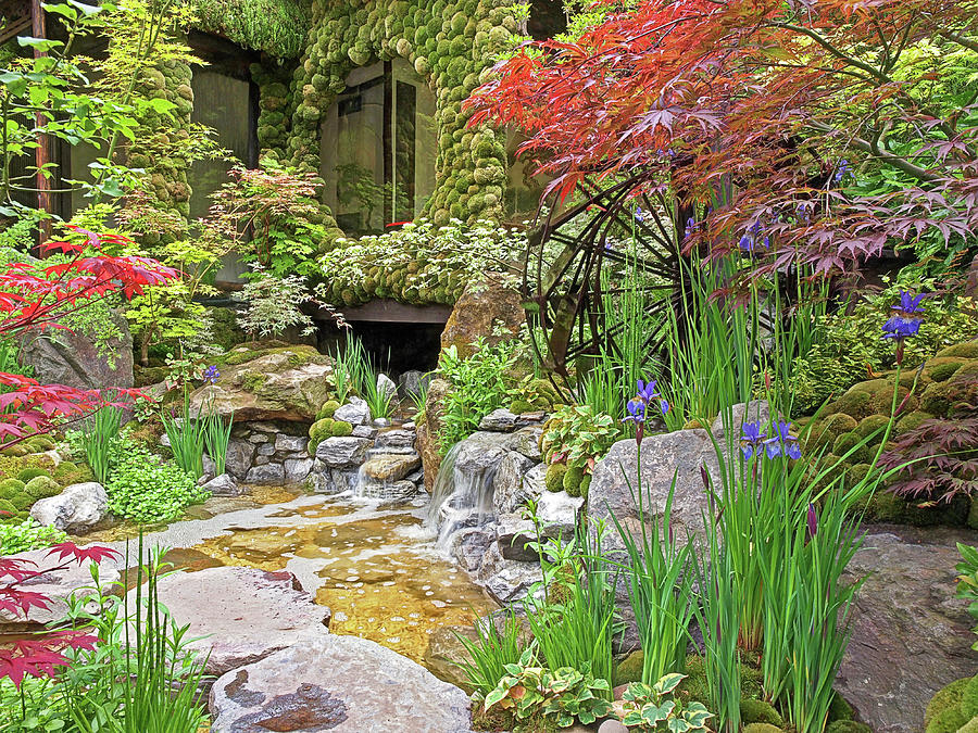 Pebbles Photograph - Paradise On Earth - Japanese Garden by Gill Billington