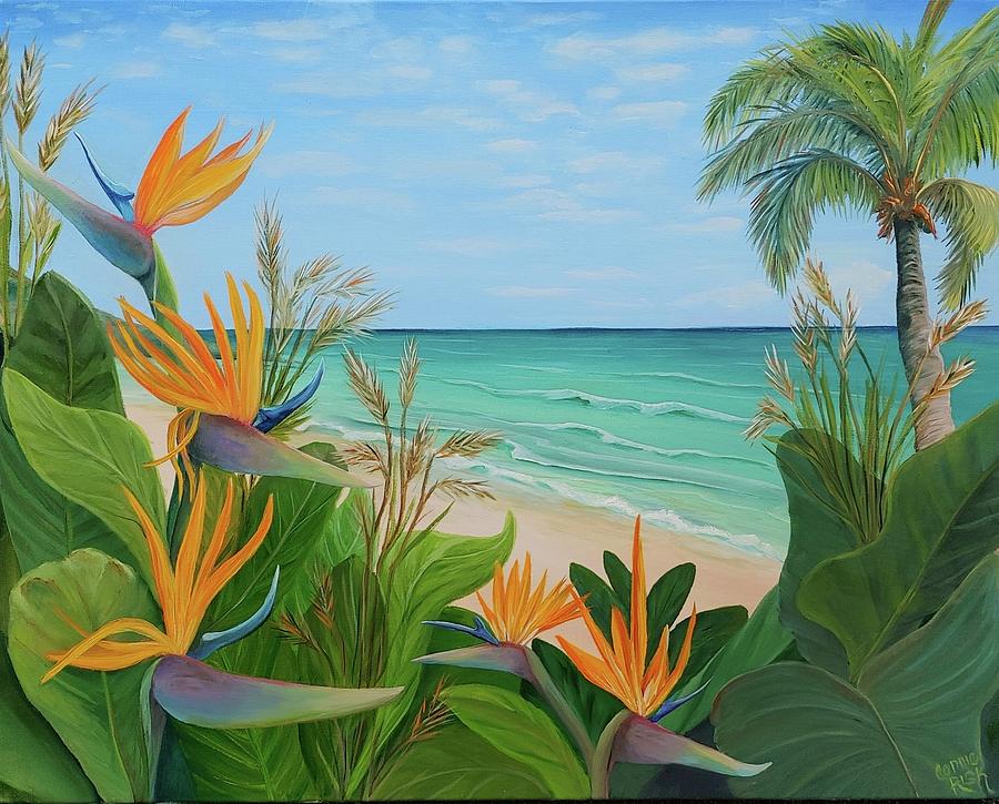 Paradise View Painting by Connie Rish