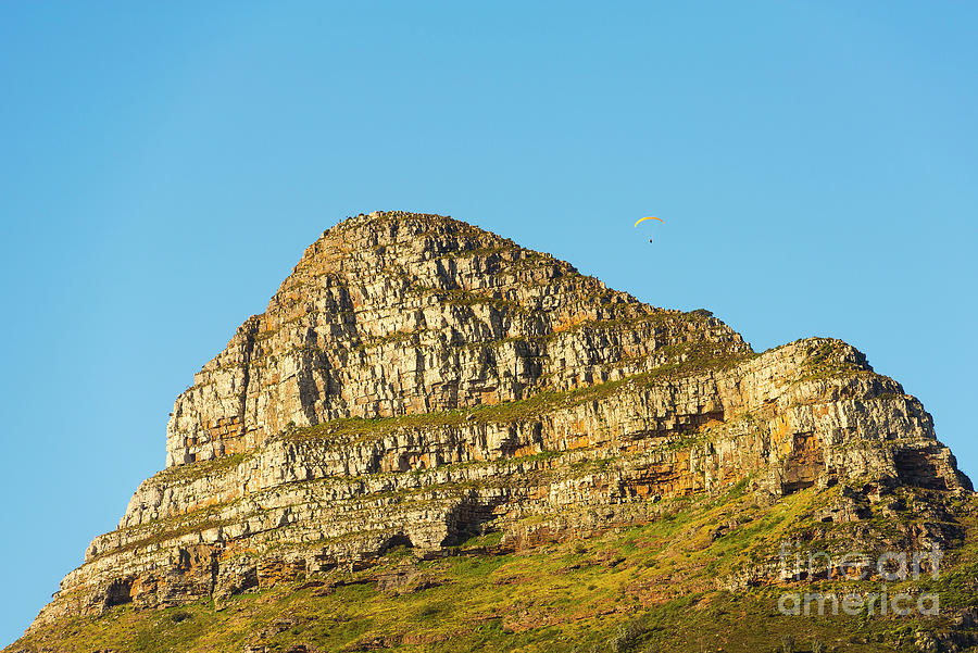 Paraglider Over Signal Hill In Cape Town South Africa Photograph