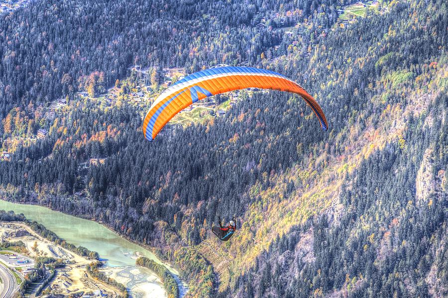 Paragliding French Alps Photograph