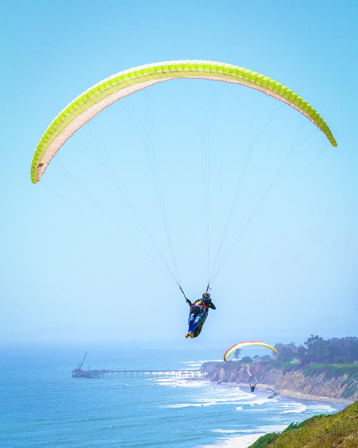 Paragliding on a Breezy Afternoon 5.30.22 Photograph by Lindsay Thomson