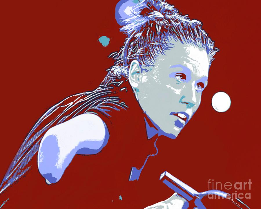 Paralympic Painting - Paralympics Table Tennis by Jack Bunds Paralympic Painting - Paralympics Table Tennis by Jack Bunds