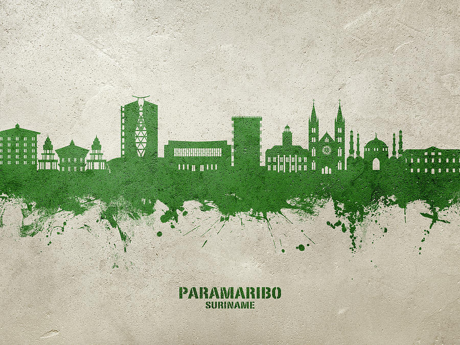 Paramaribo Suriname Skyline 39 Digital Art By Michael Tompsett Pixels