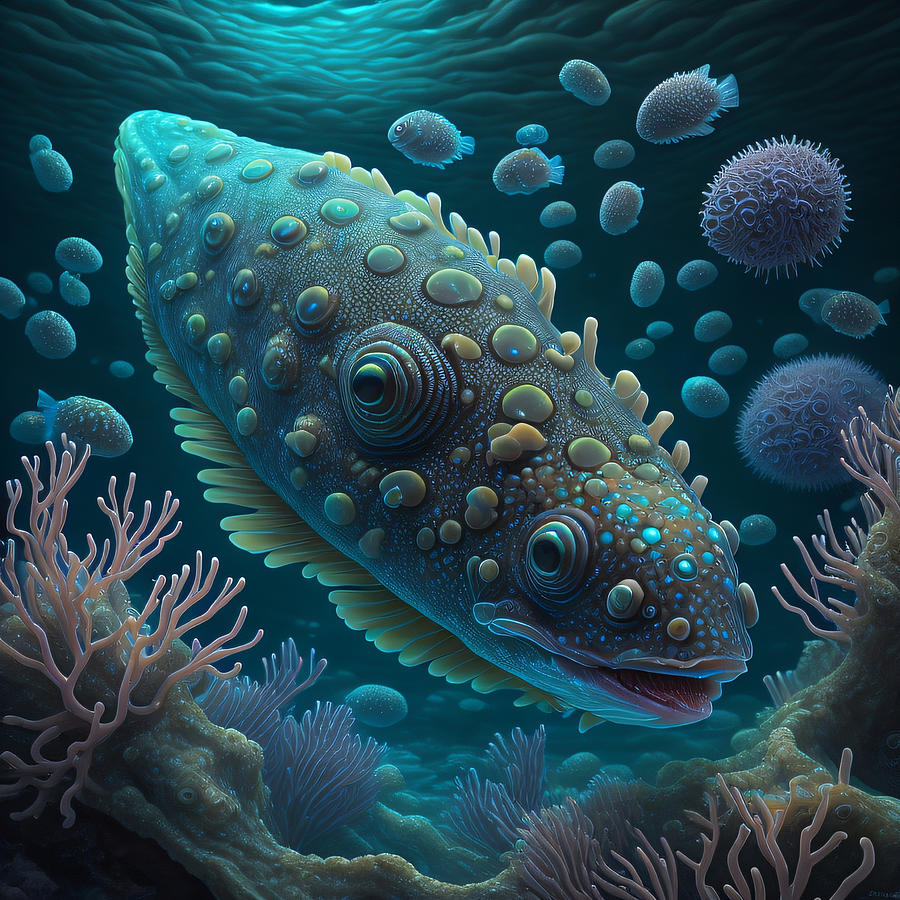Paramecium fish about to wake up Digital Art by Regina Valluzzi