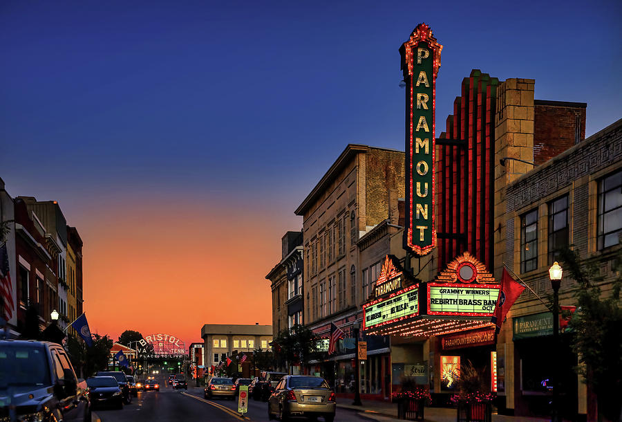 Paramount Theater at Sunset Photograph by Shelia Hunt