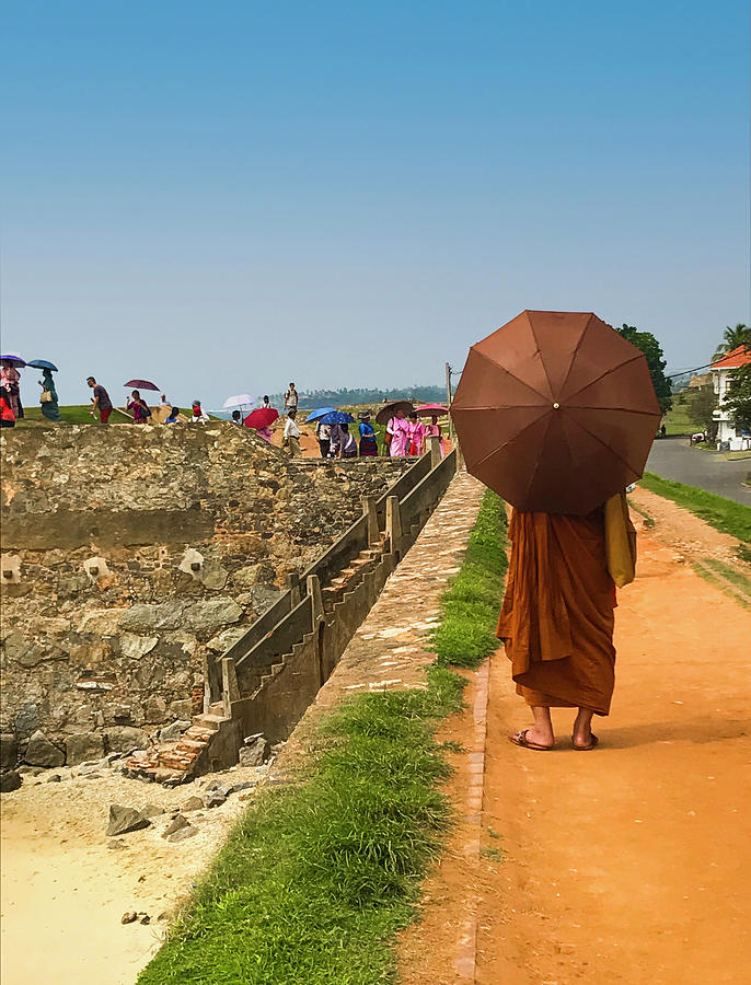 Parasol Walk around Galle Fort on a Hot Summer Day Photograph by Christine Ley