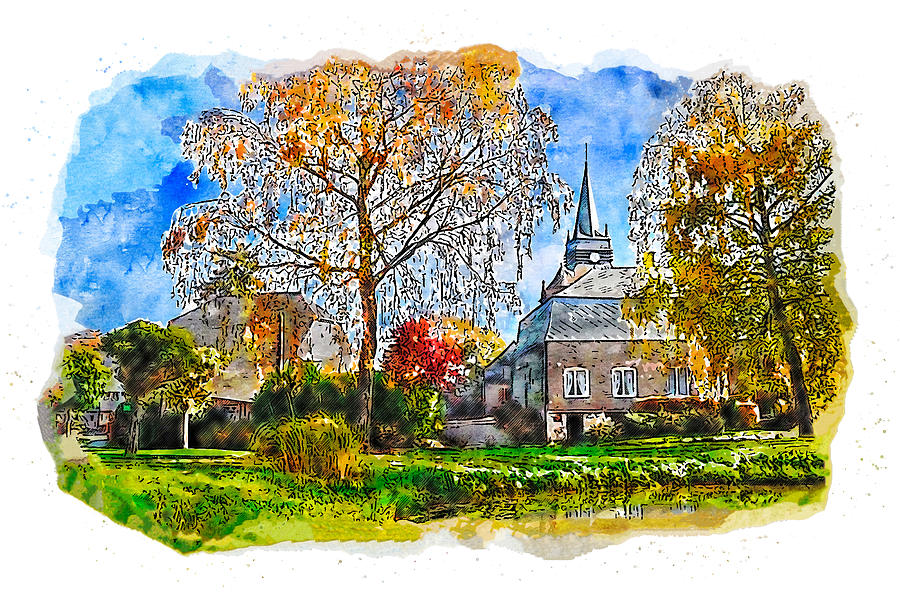 Parfondeval in the Aisne Painting by Experience my France Pixels