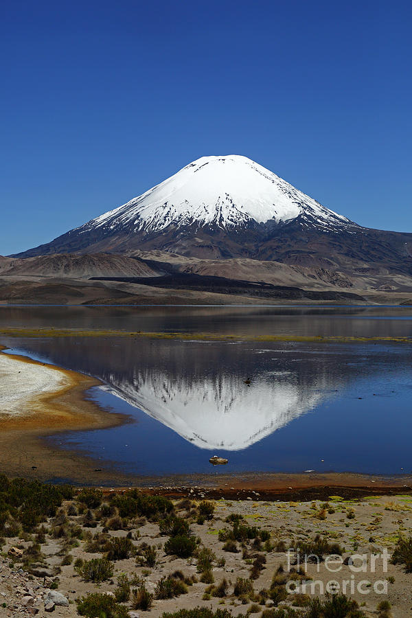 Parinacota Reflections Chile Photograph by James Brunker
