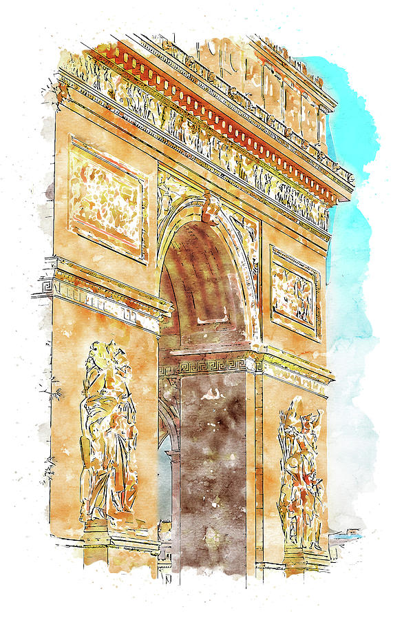 Paris Panorama - 03 Painting by AM FineArtPrints
