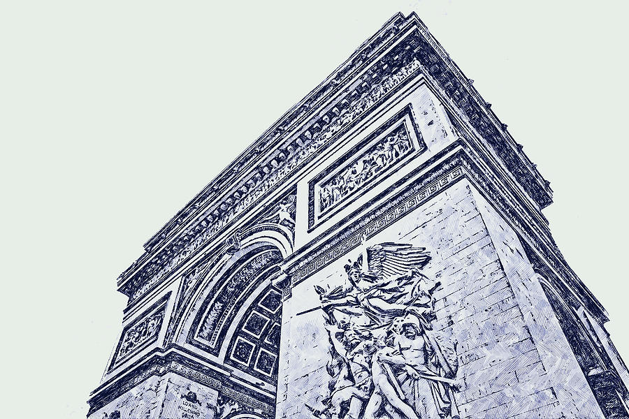Paris Panorama - 04 Painting by AM FineArtPrints