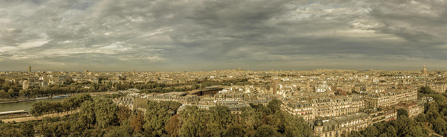 Paris aerial view panorama Photograph by Marchello74