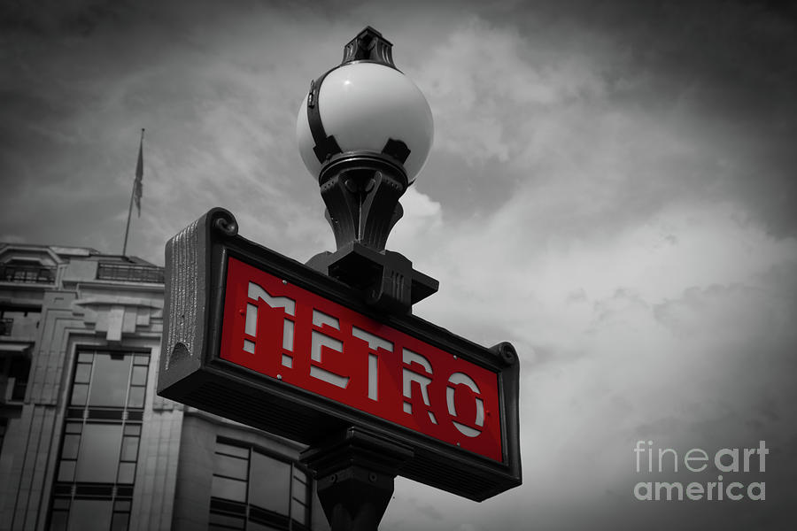 Paris Art Nouveau Metro Sign Photograph by Sherry Keene - Fine Art America