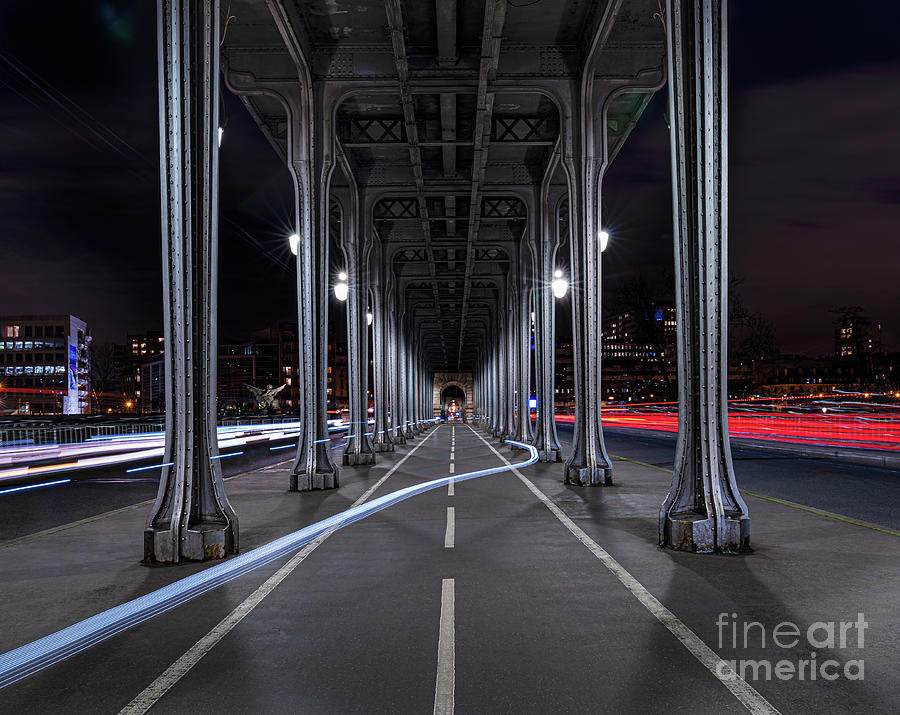 Bir Hakeim Photograph - Paris Bir Hakeim Night by Thomas Speck Bir Hakeim Photograph - Paris Bir Hakeim Night by Thomas Speck