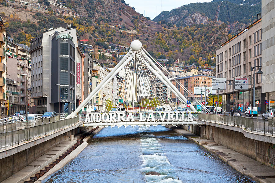 Paris Bridge in Andorra la Vella Photograph by Gwengoat
