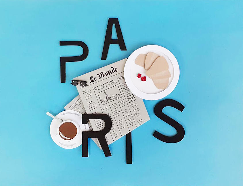Breakfast Mixed Media - Paris Cafe by Ashlyn Imel